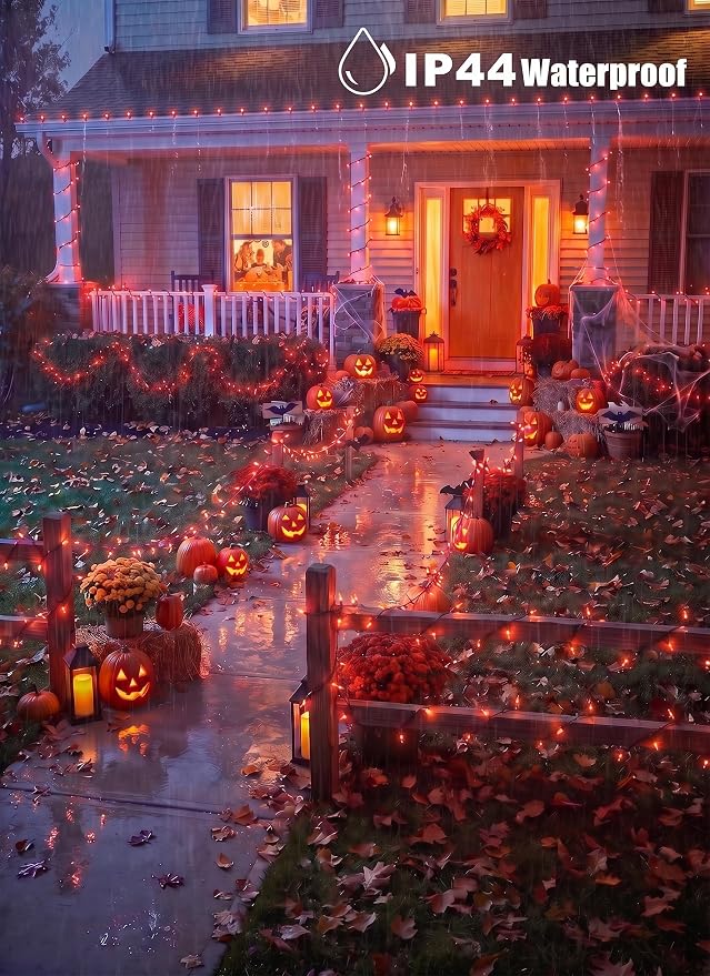Orange LED Outdoor Halloween Lights